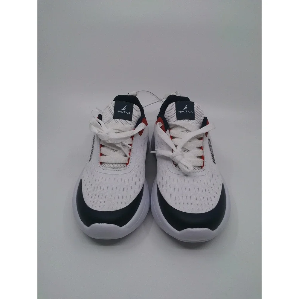 Nautica Nigel Y Kids Sneakers White Navy Red Athletic Shoes Size 3 US Kids
